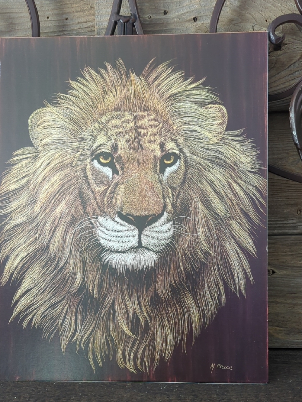 Lion Portrait Wall Art -Marjorie Brice